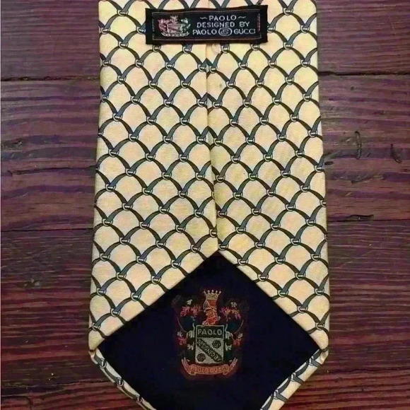 Mens Vintage Paolo GUCCI  Horse Bit Polo Tie 100% Silk Made In ITALY - Picture 1 of 7
